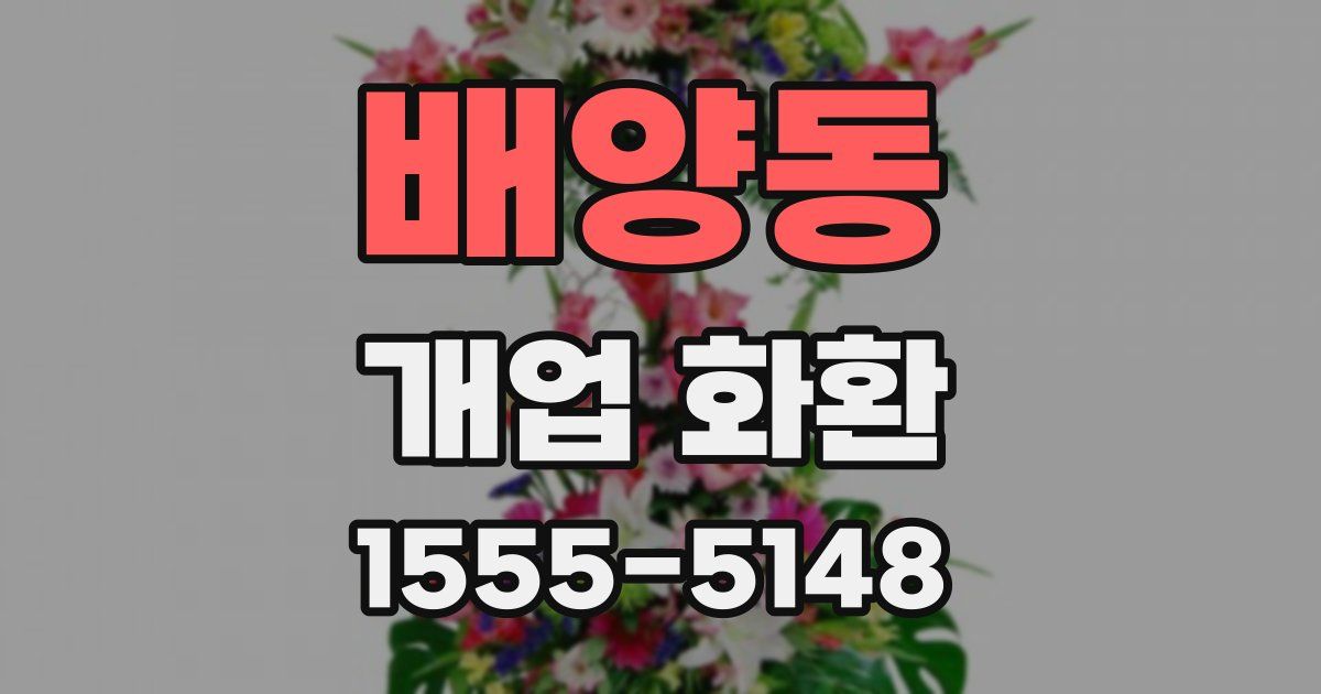 배양동 개업 화환