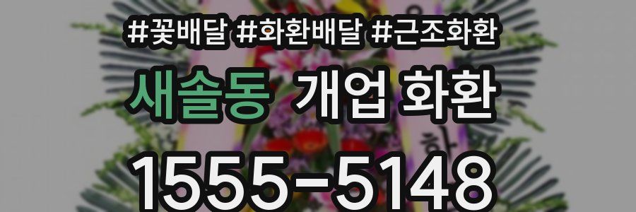 새솔동 개업 화환
