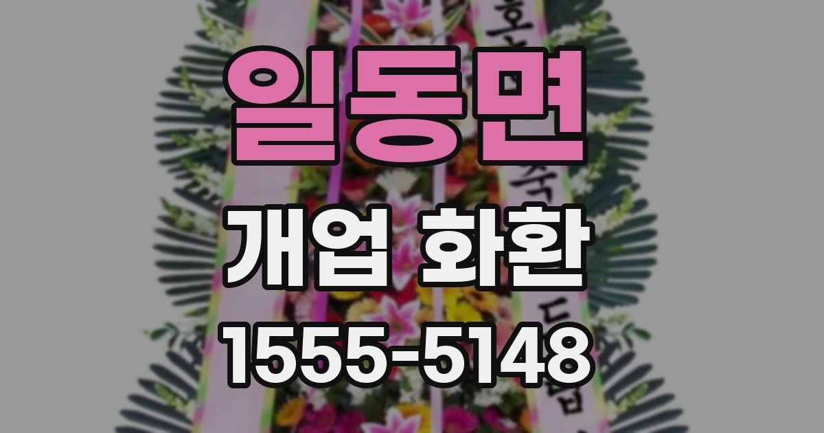 일동면 개업 화환