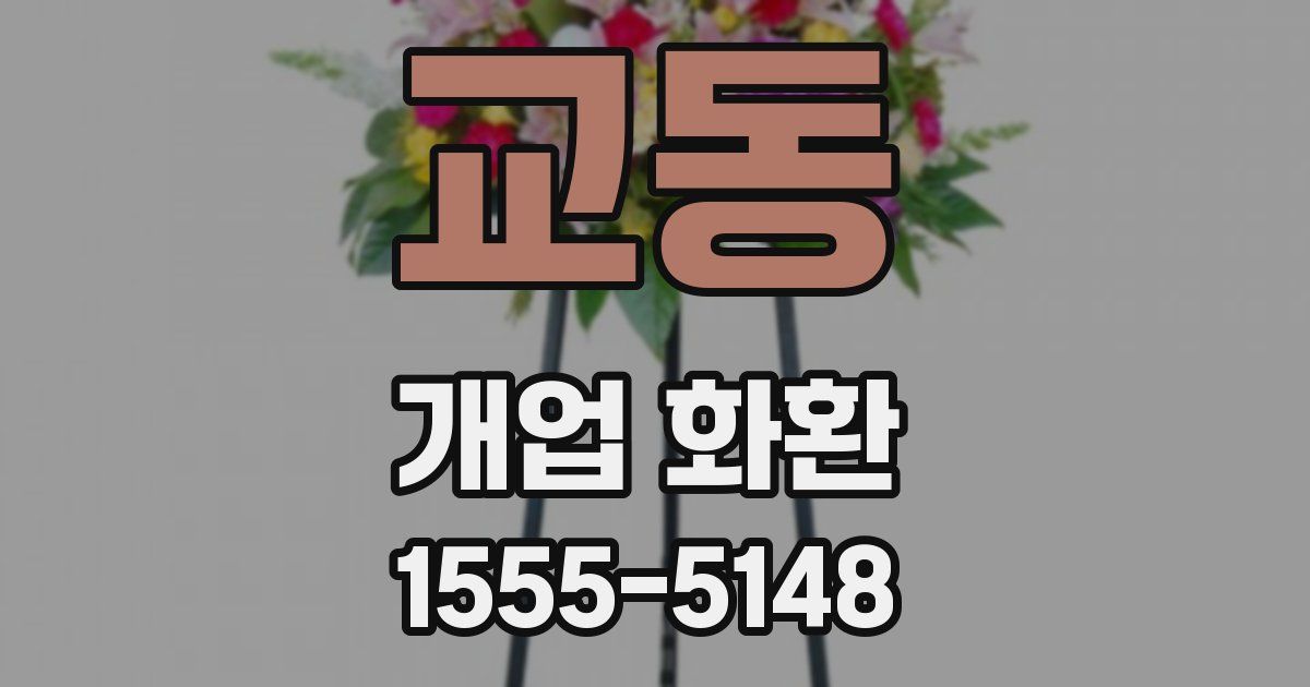 교동 개업 화환