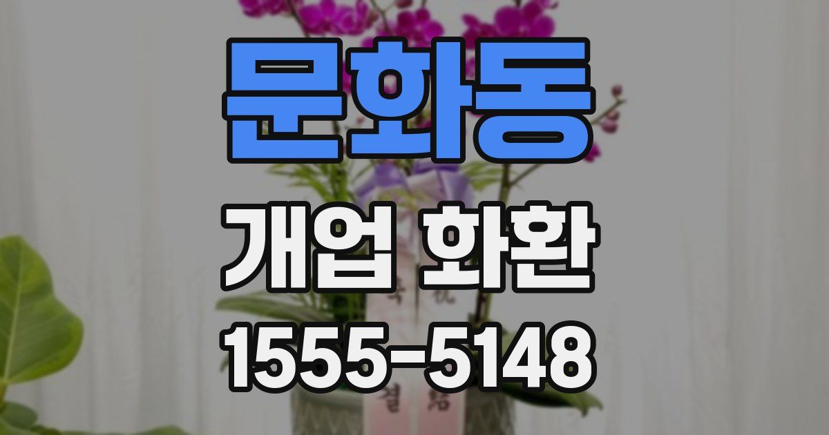 문화동 개업 화환