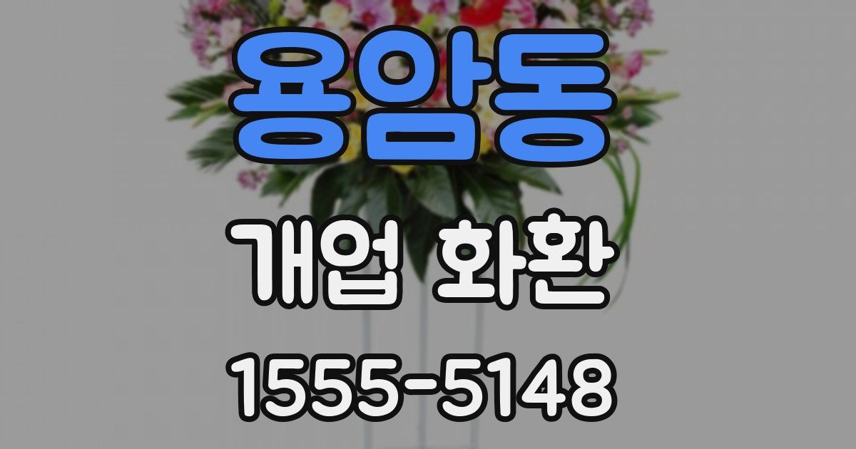 용암동 개업 화환