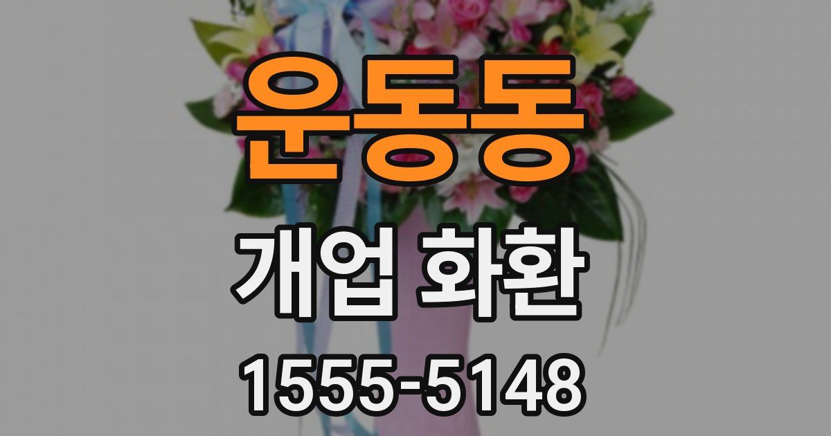 운동동 개업 화환