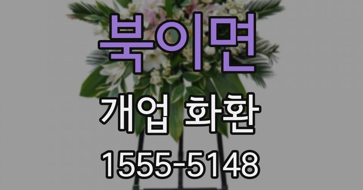 북이면 개업 화환