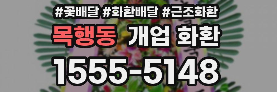 목행동 개업 화환