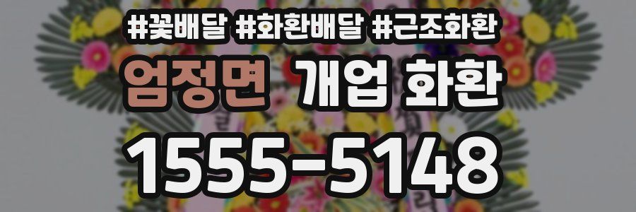 엄정면 개업 화환