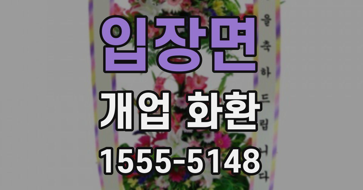 입장면 개업 화환