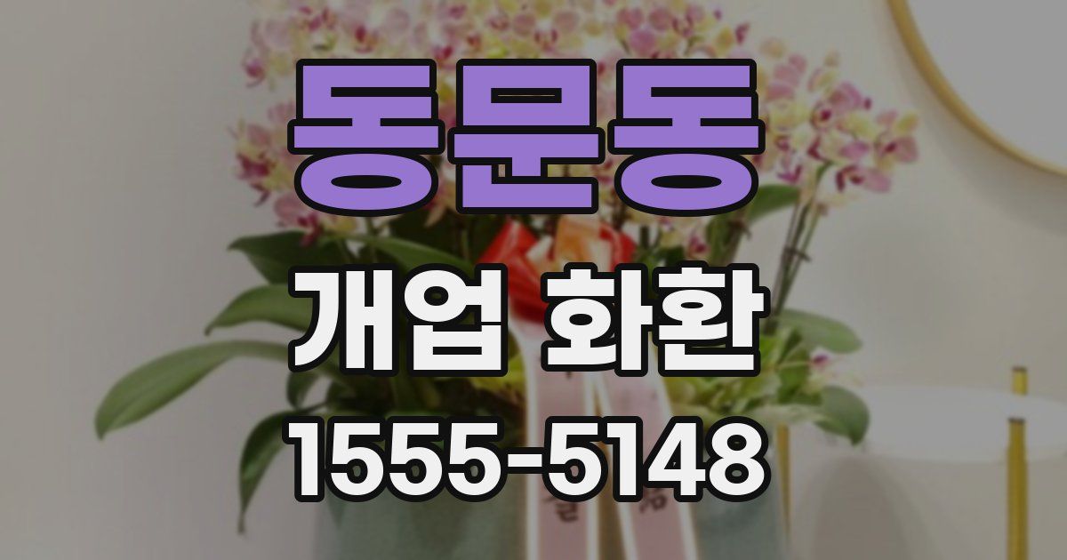 동문동 개업 화환