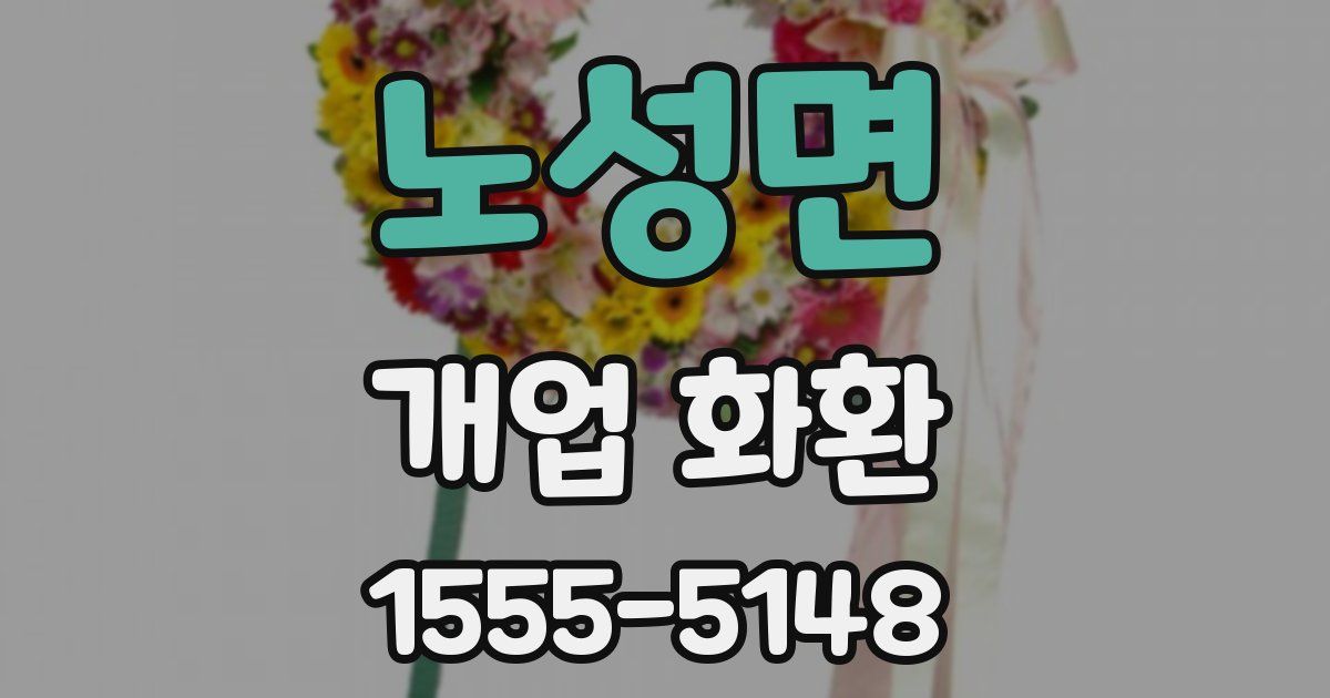 노성면 개업 화환