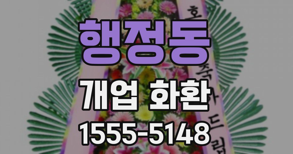 행정동 개업 화환