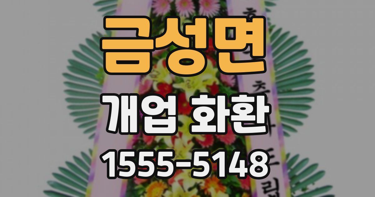 금성면 개업 화환