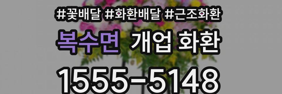 복수면 개업 화환