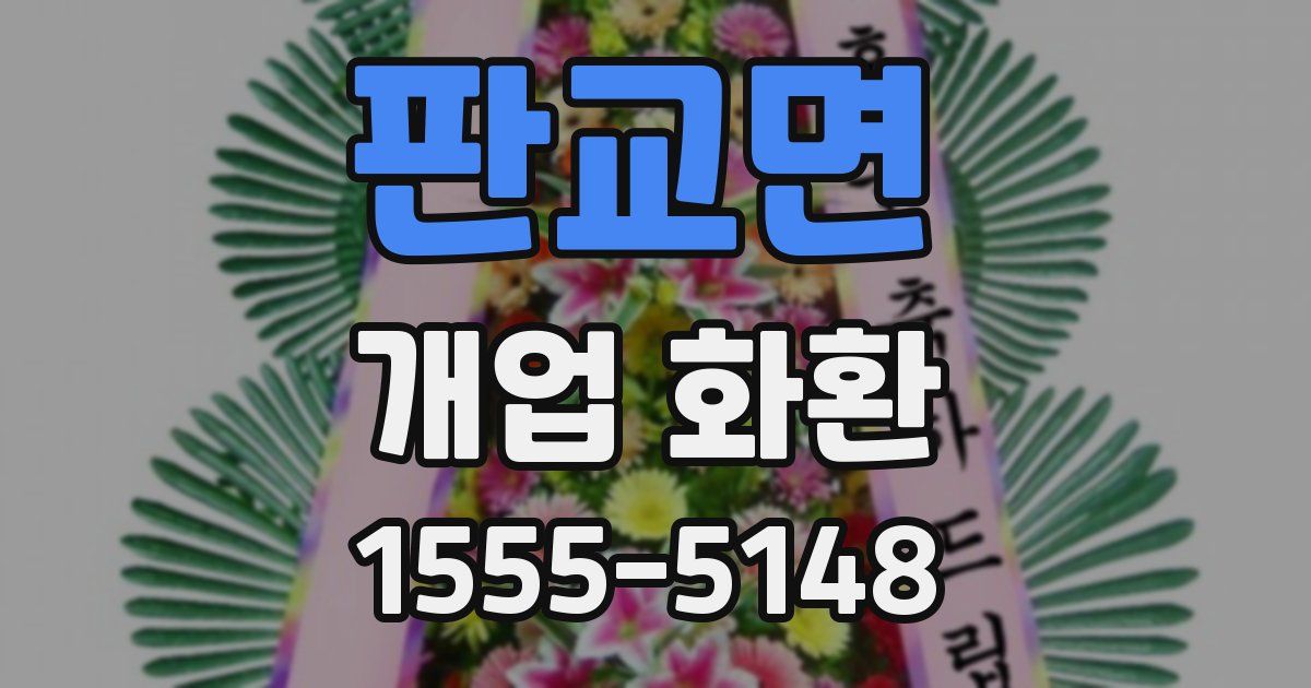 판교면 개업 화환