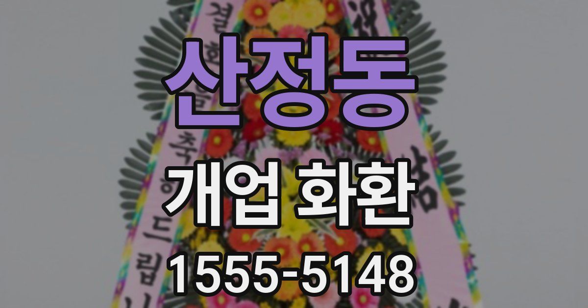산정동 개업 화환