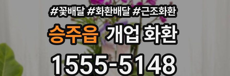 승주읍 개업 화환
