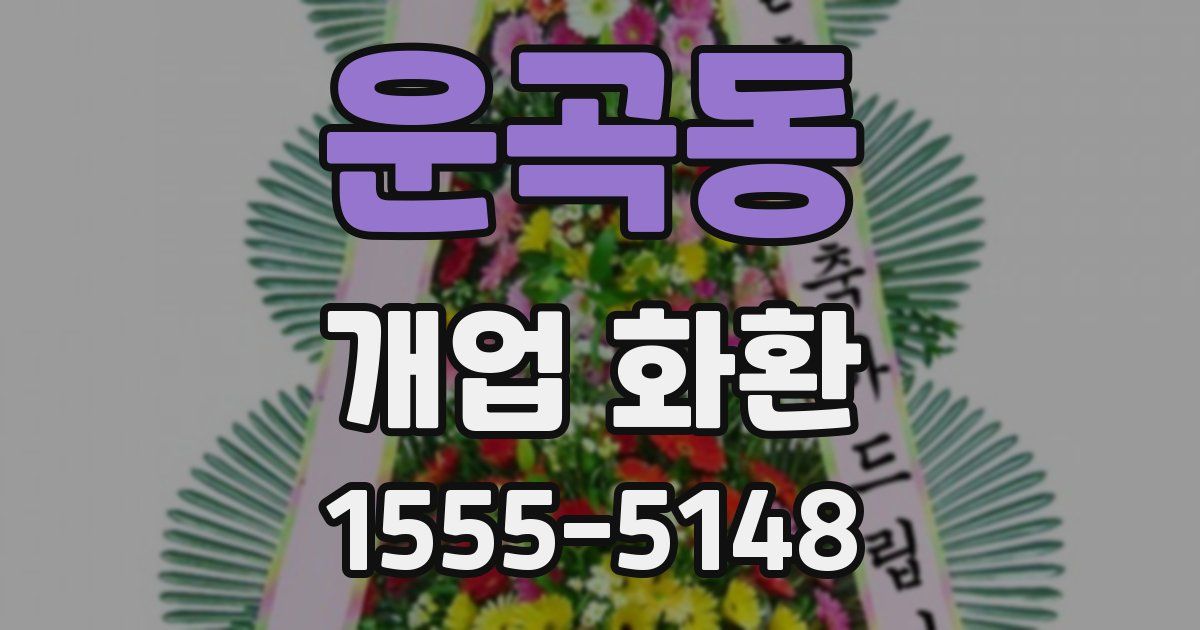 운곡동 개업 화환