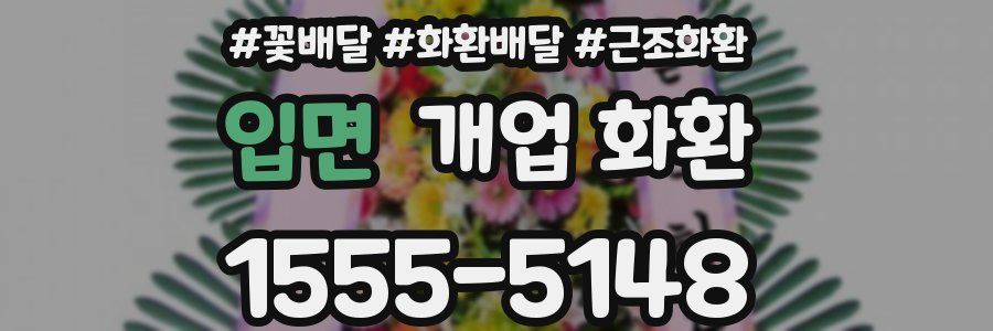 입면 개업 화환