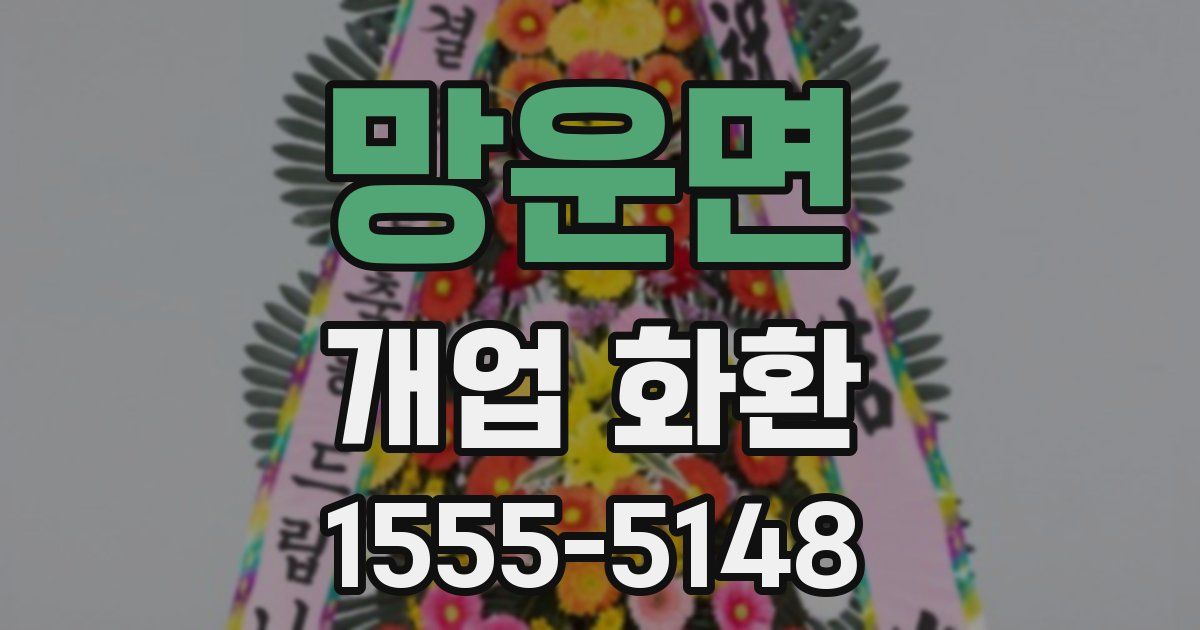 망운면 개업 화환
