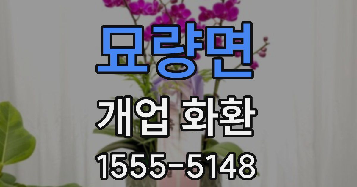 묘량면 개업 화환