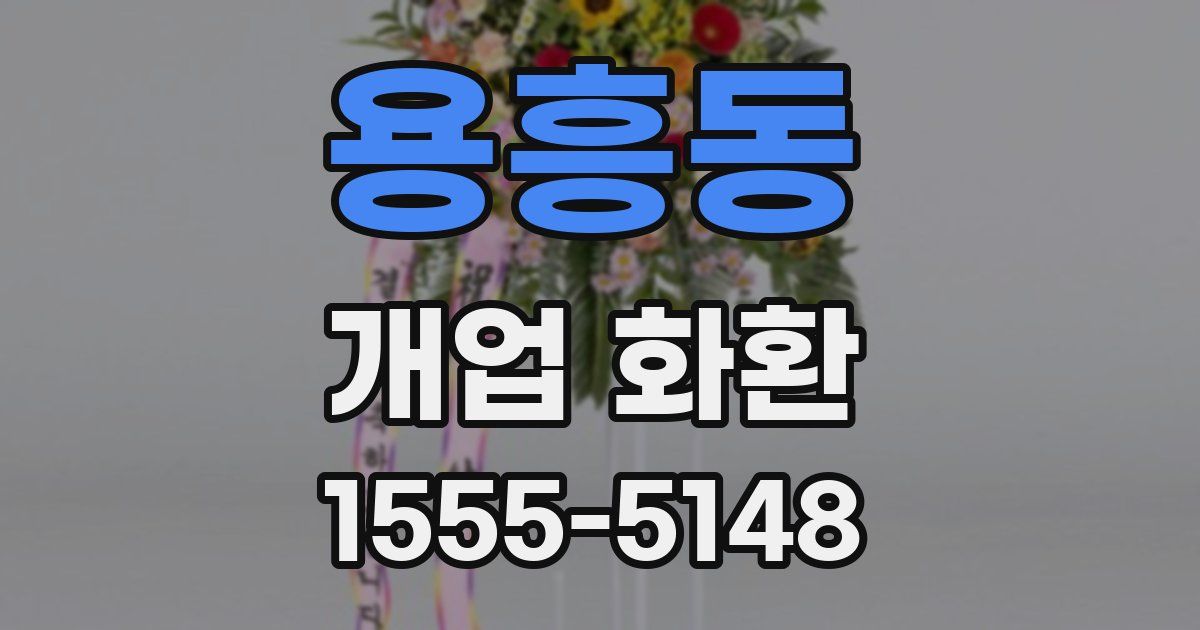 용흥동 개업 화환