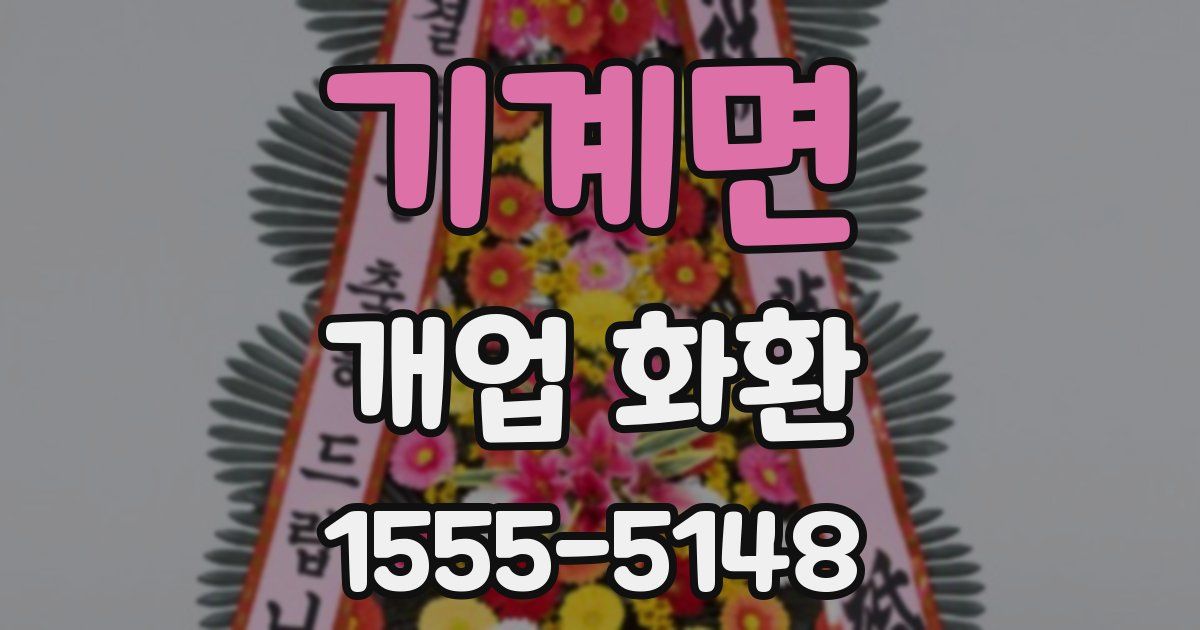 기계면 개업 화환