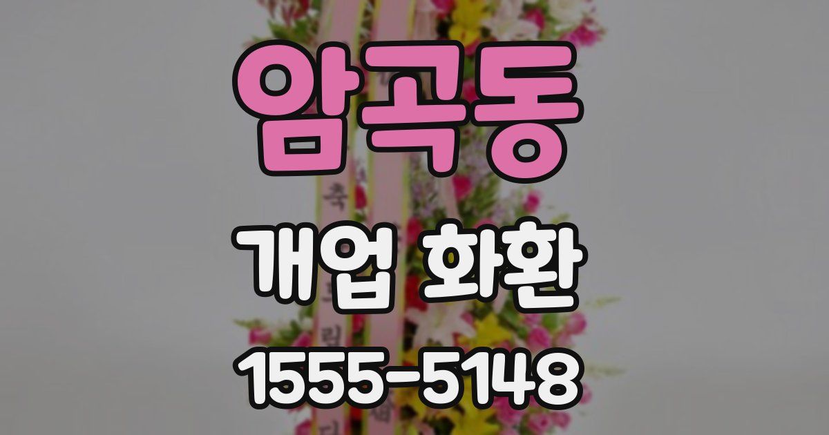 암곡동 개업 화환