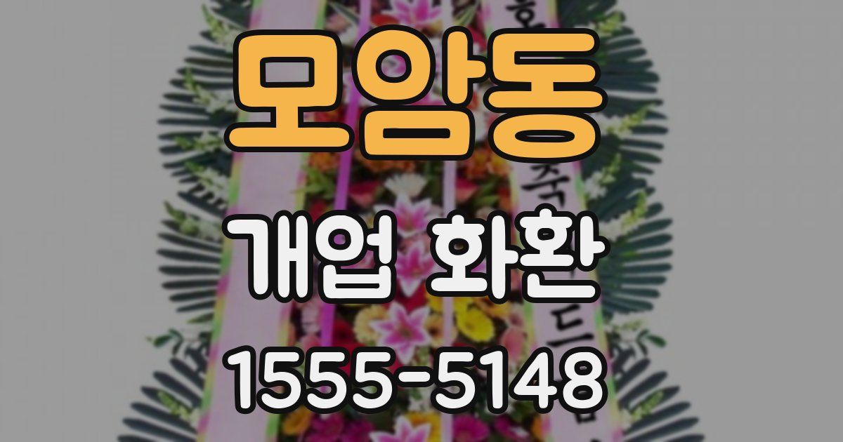 모암동 개업 화환