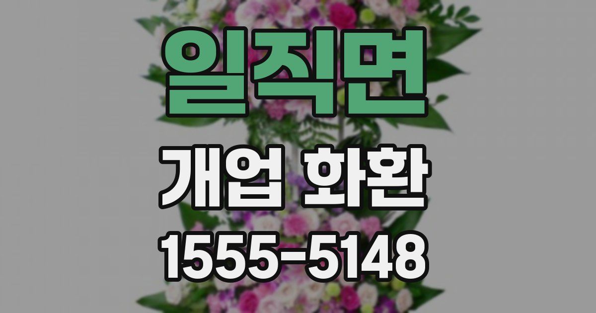 일직면 개업 화환