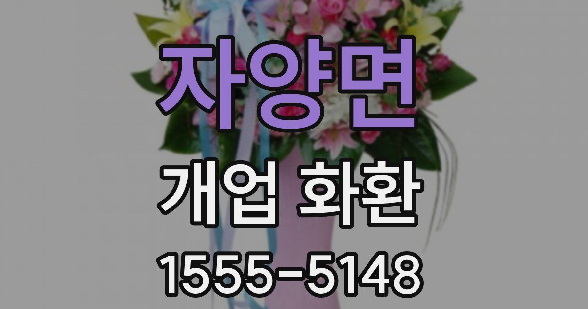 자양면 개업 화환