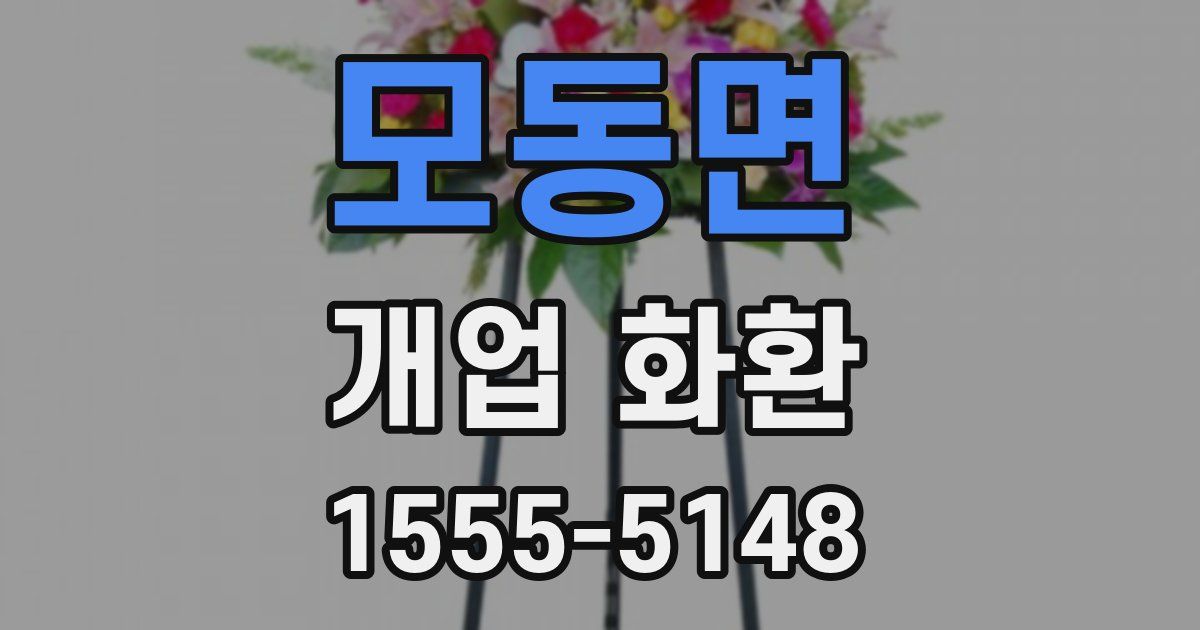 모동면 개업 화환