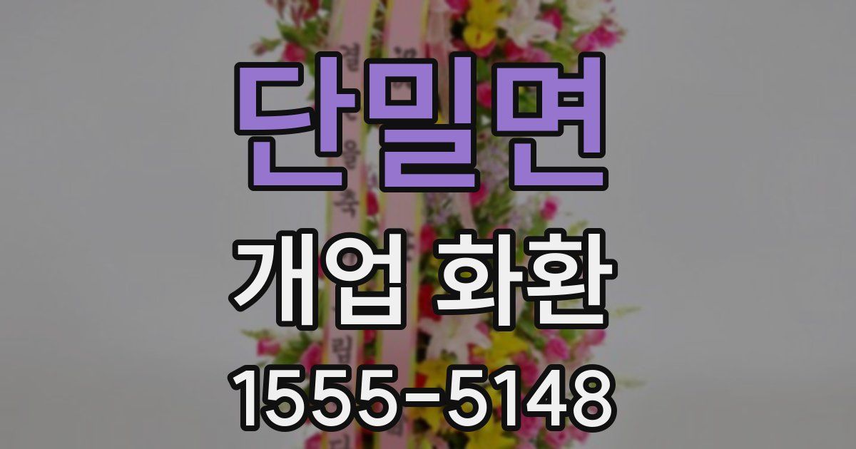 단밀면 개업 화환