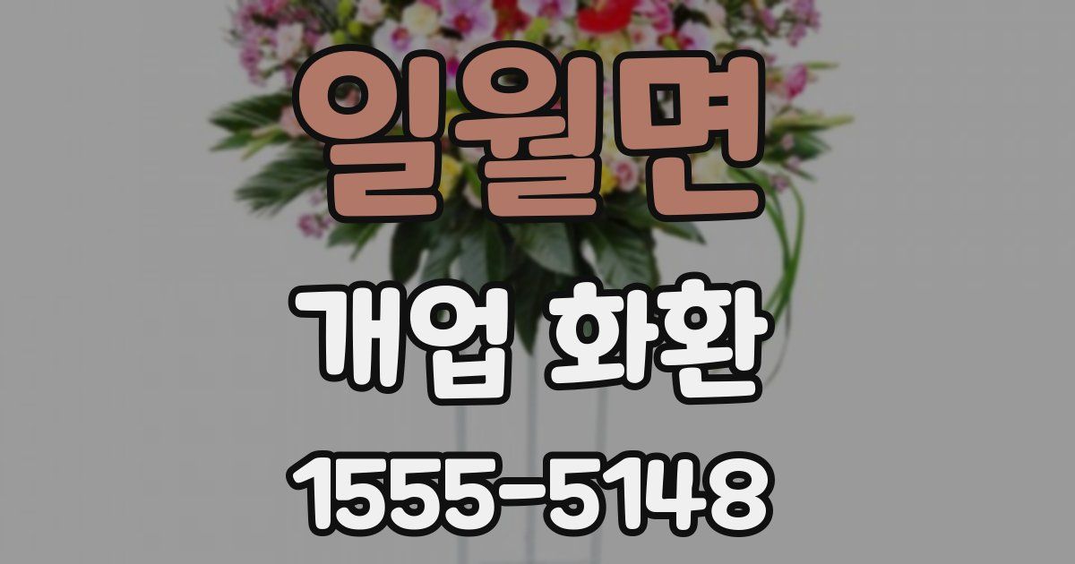 일월면 개업 화환