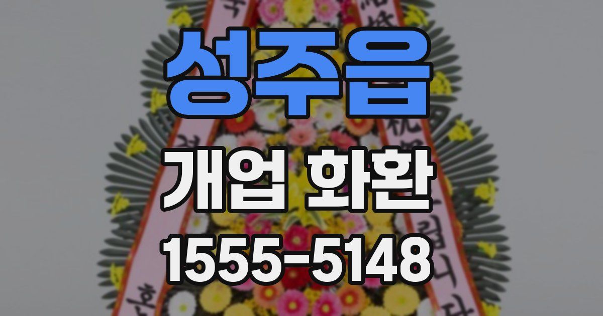 성주읍 개업 화환