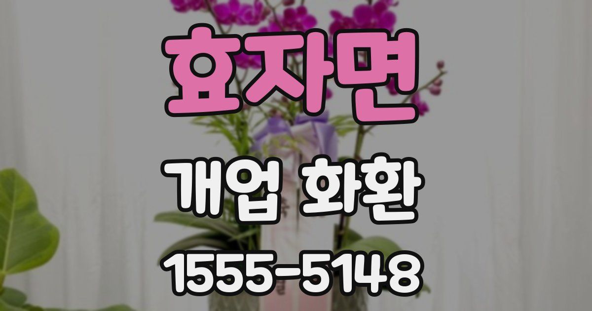 효자면 개업 화환