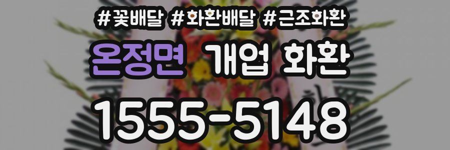 온정면 개업 화환