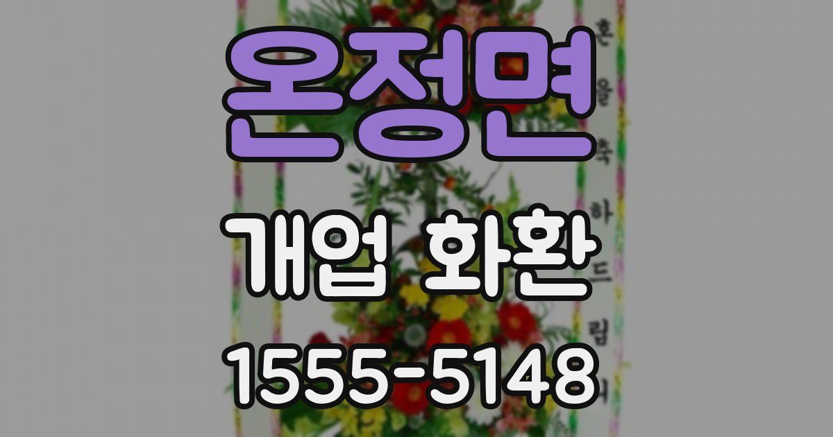 온정면 개업 화환