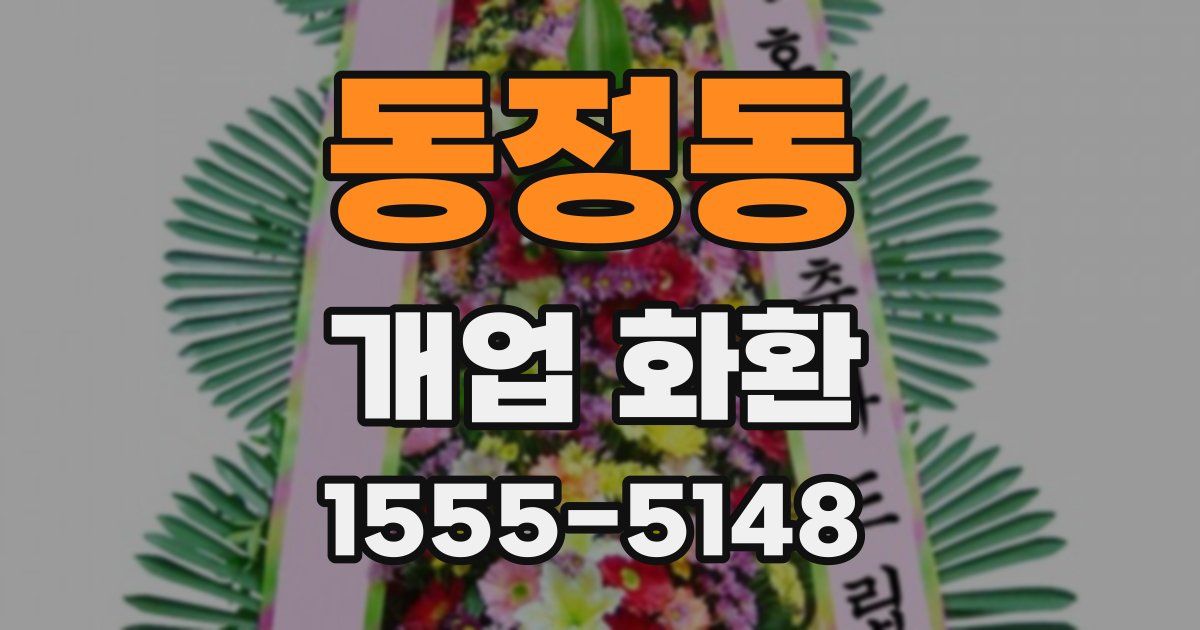 동정동 개업 화환