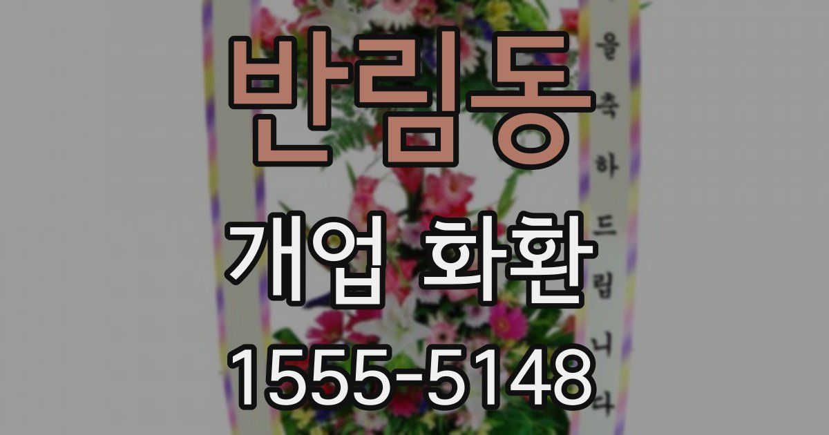 반림동 개업 화환
