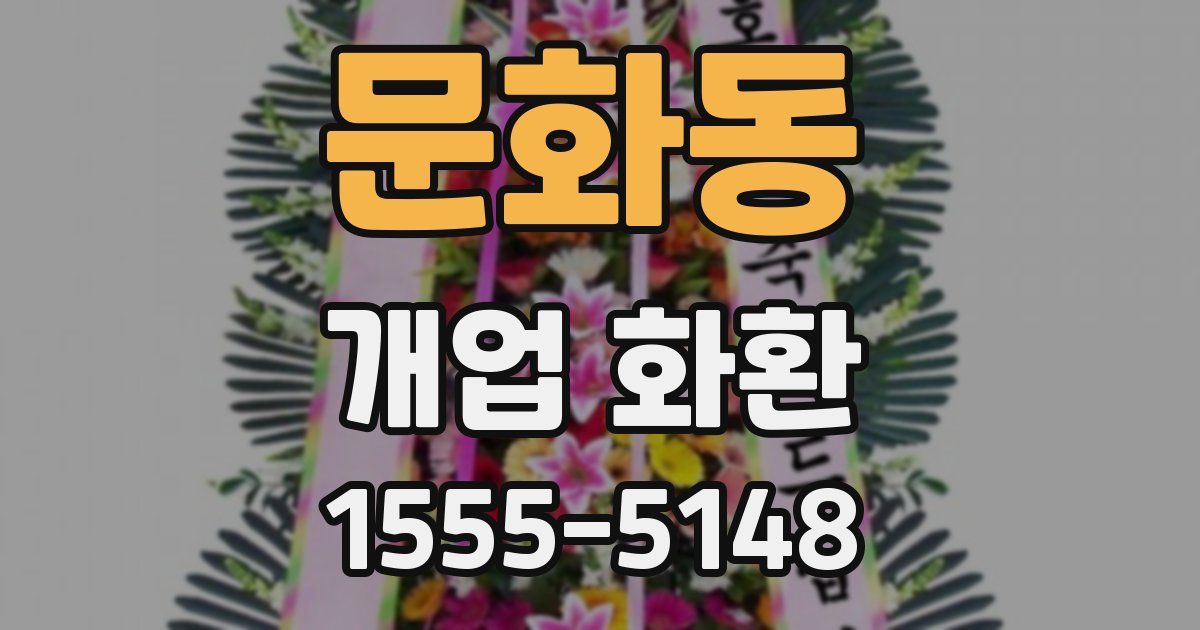 문화동 개업 화환