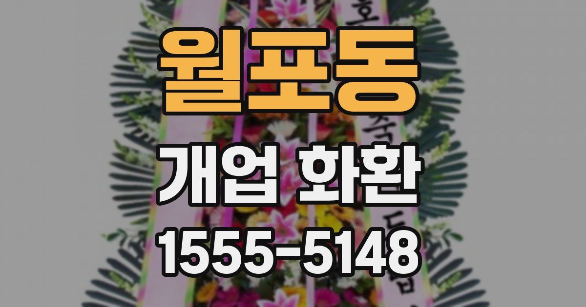월포동 개업 화환