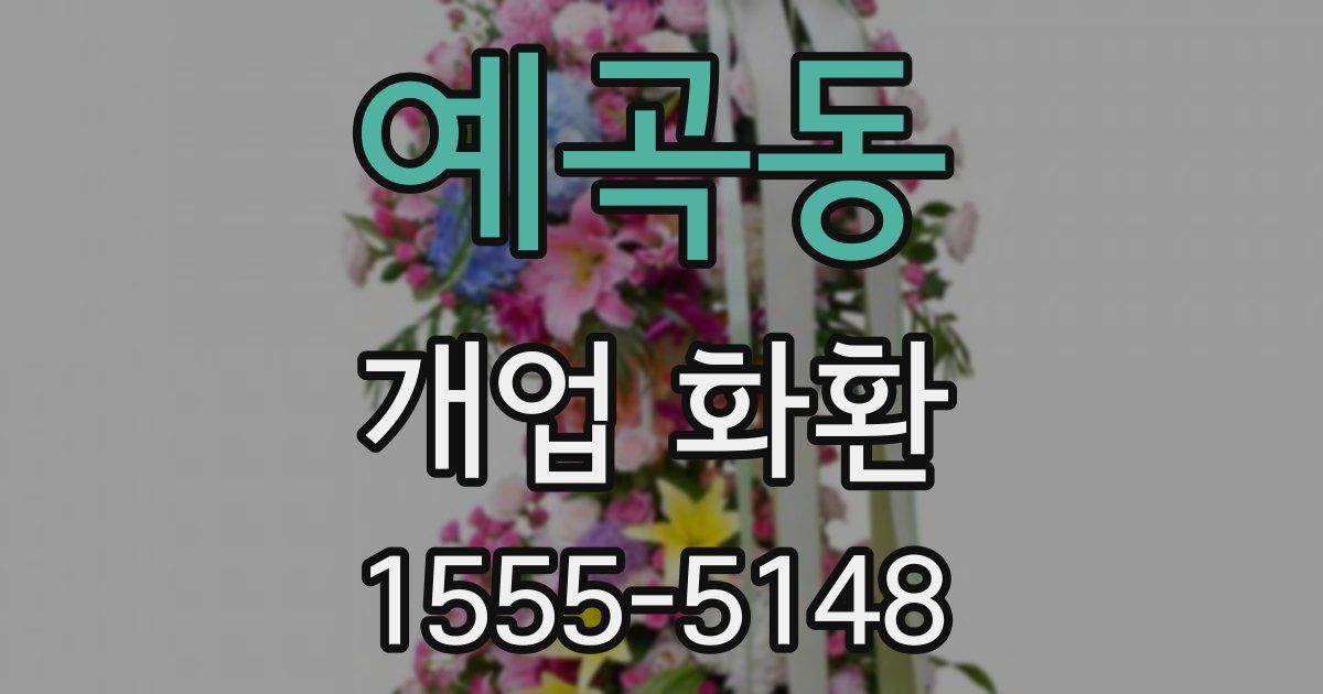 예곡동 개업 화환