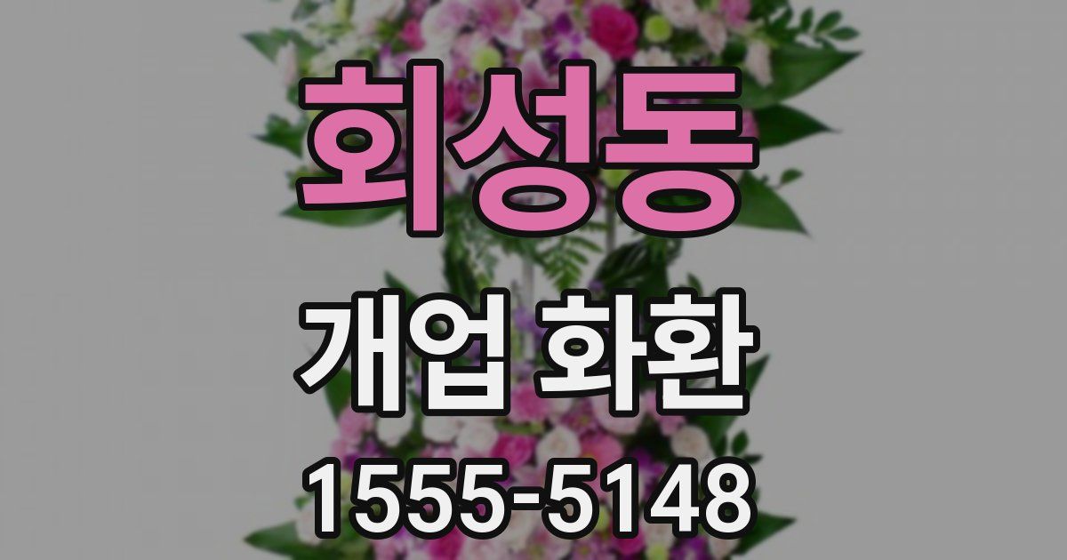 회성동 개업 화환