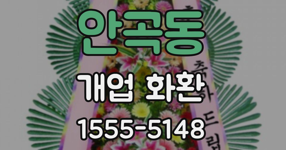 안곡동 개업 화환