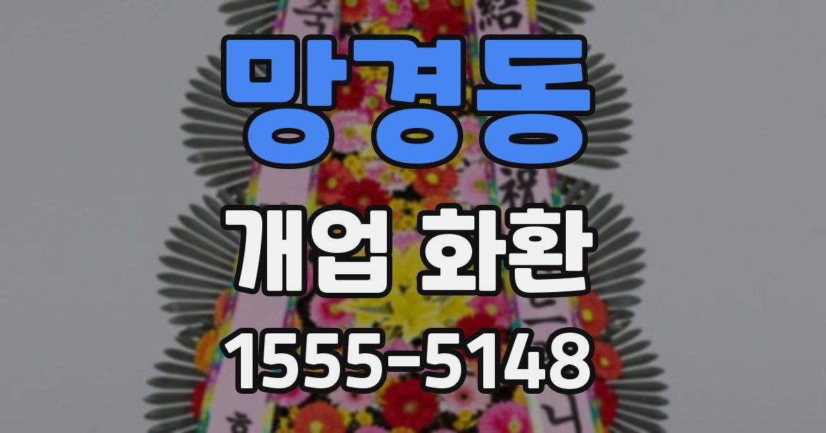 망경동 개업 화환