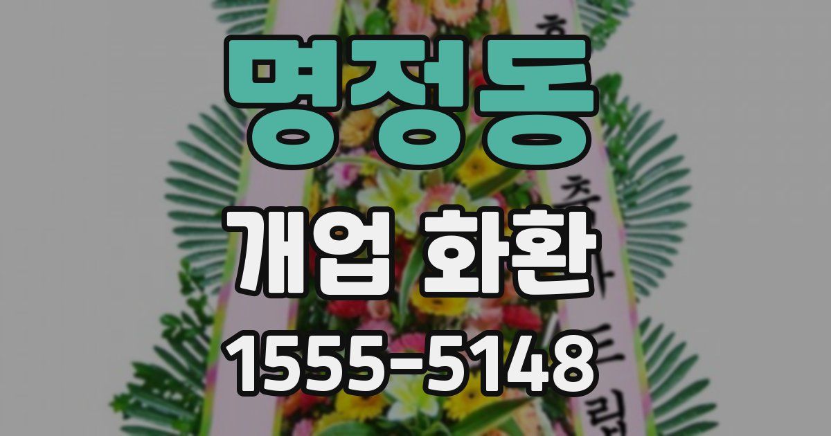 명정동 개업 화환