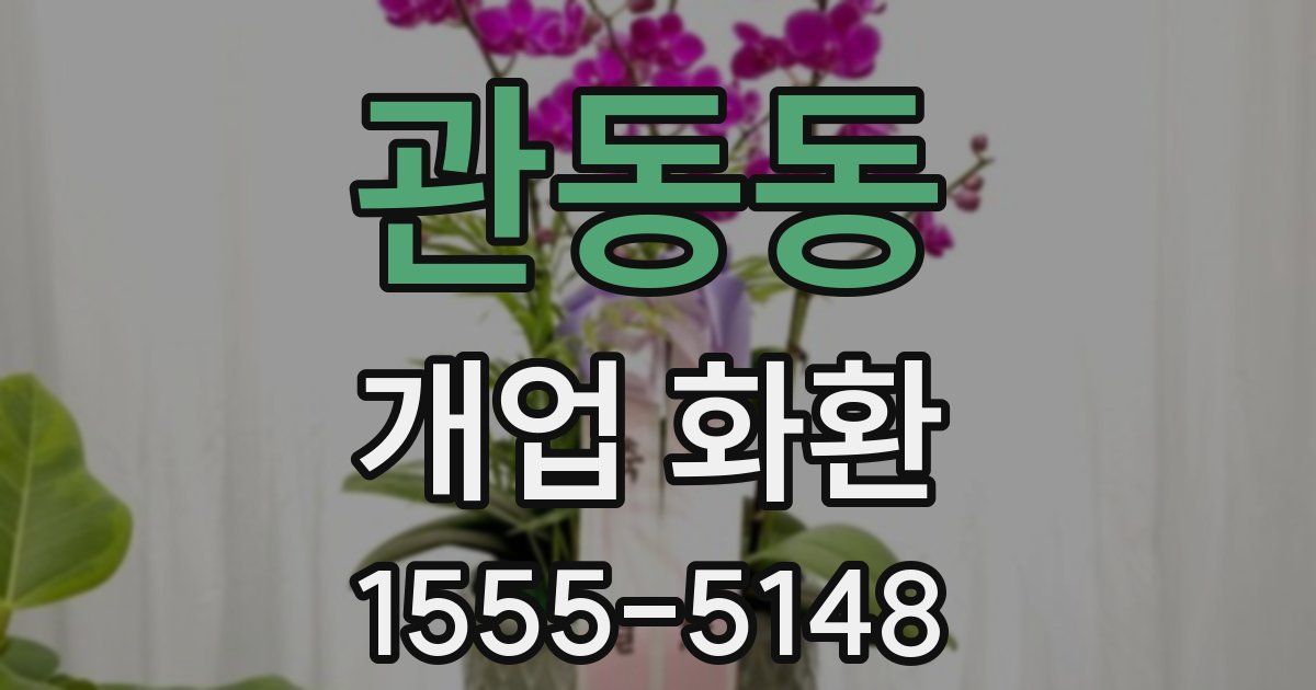 관동동 개업 화환