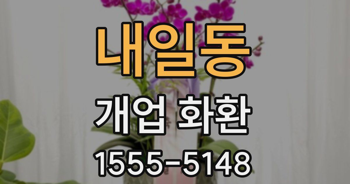 내일동 개업 화환