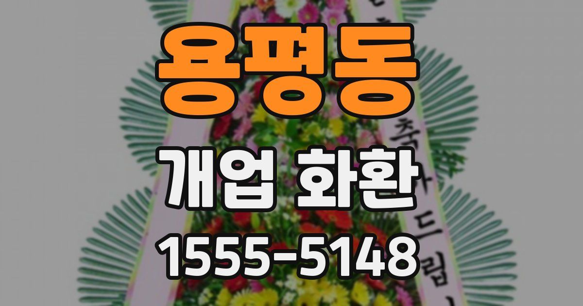 용평동 개업 화환
