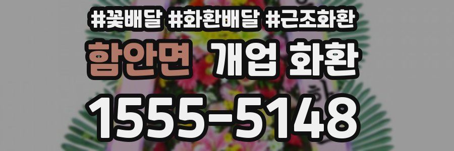 함안면 개업 화환