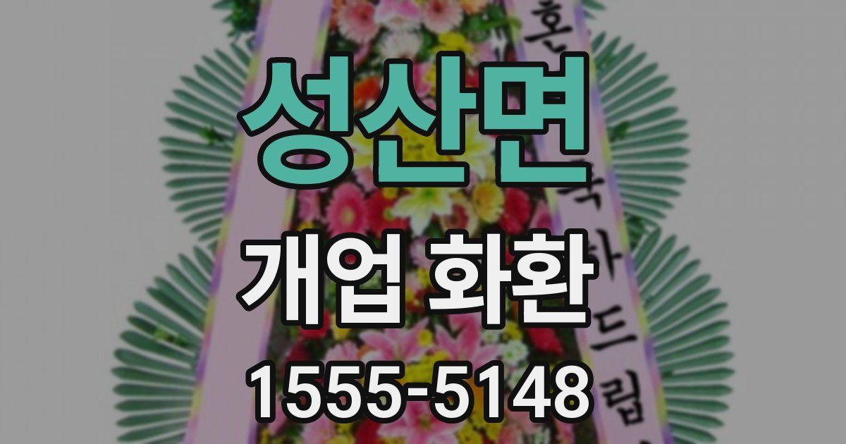 성산면 개업 화환